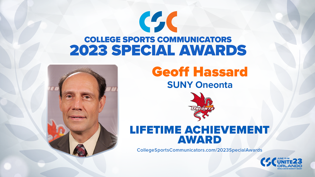 2023 Special Awards Salute: Geoff Hassard (SUNY Oneonta), Lifetime Achievement Award